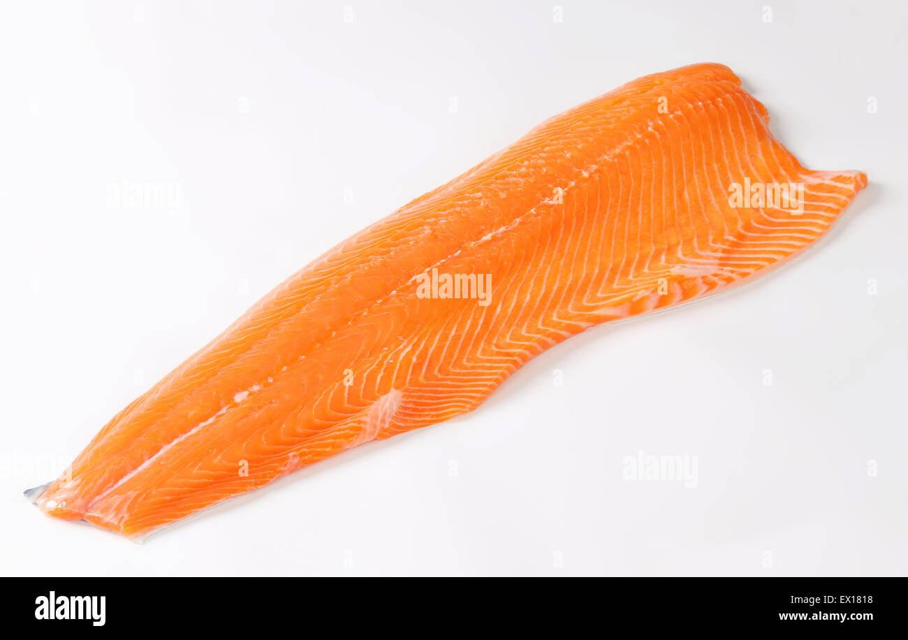 Studio shot of raw salmon fillet Stock Photo - Alamy