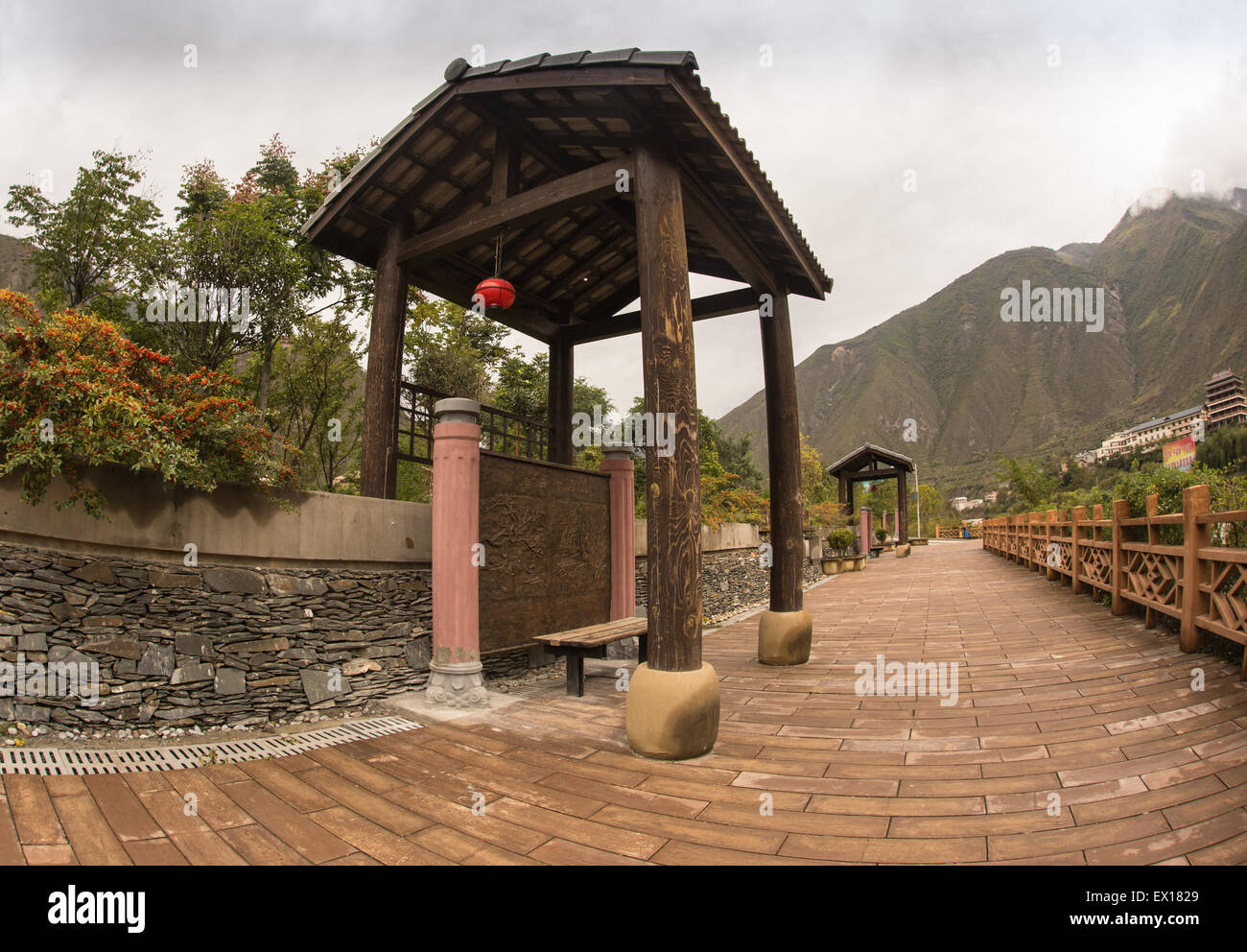 Chinese hardscape, a park Stock Photo