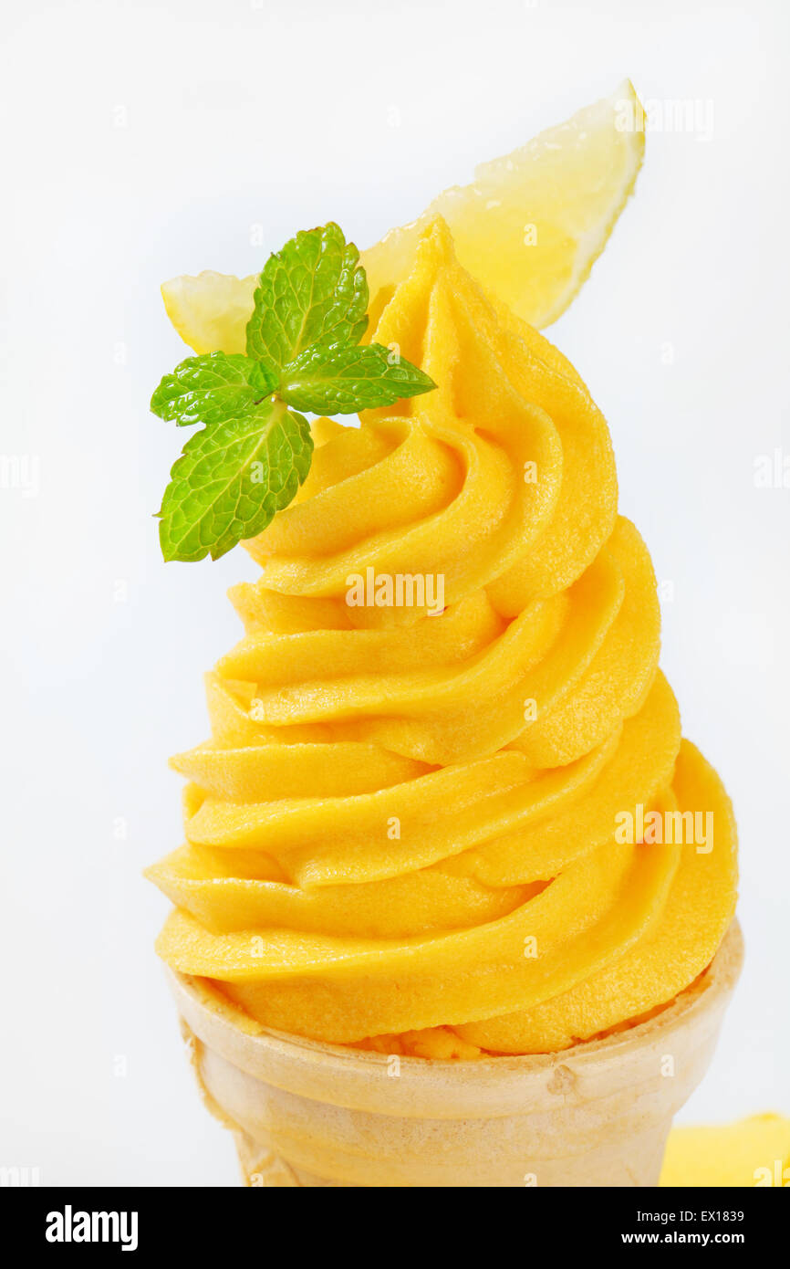 Soft serve ice cream cone Stock Photo Alamy