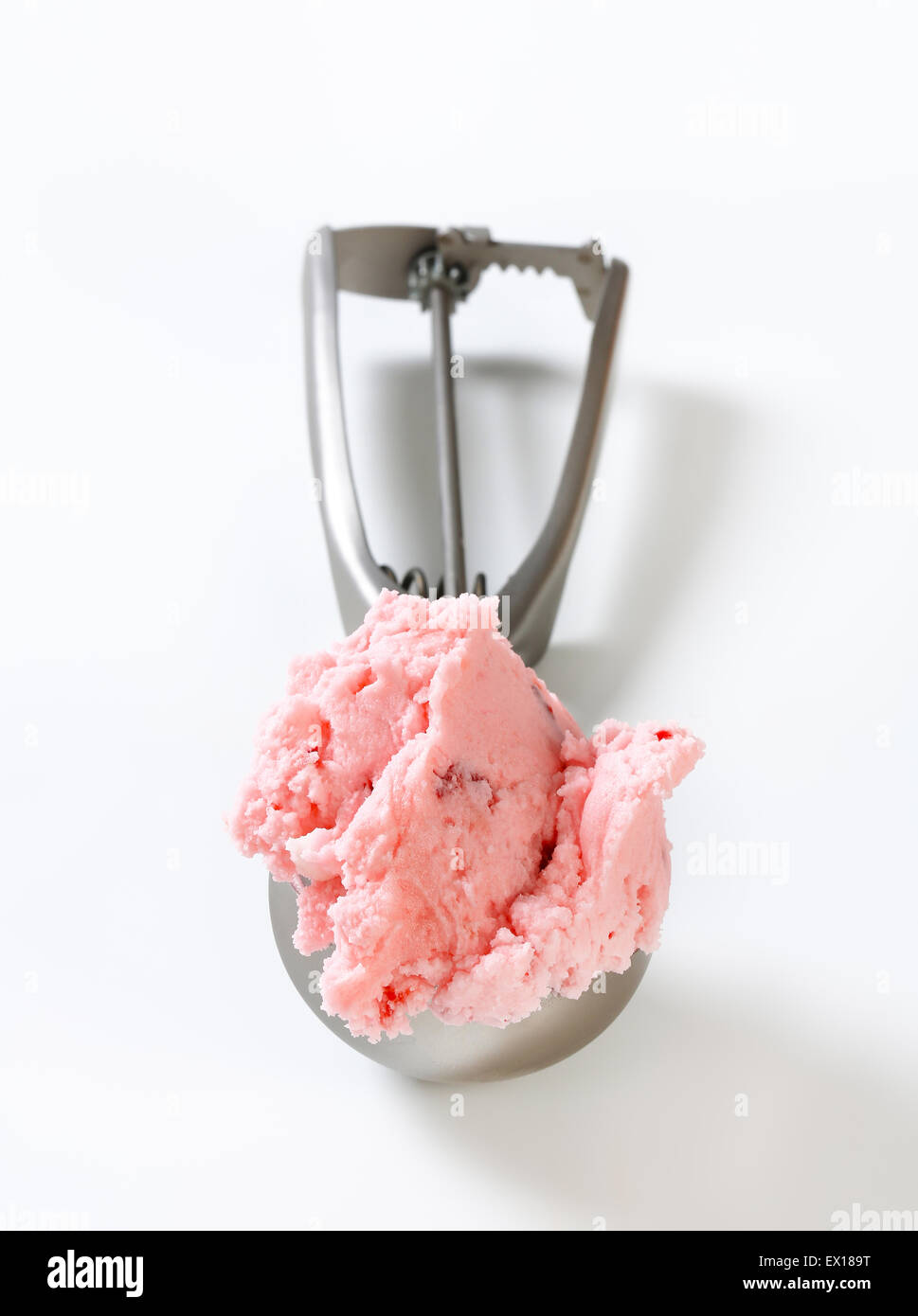 Scoop of pink ice cream - studio shot Stock Photo