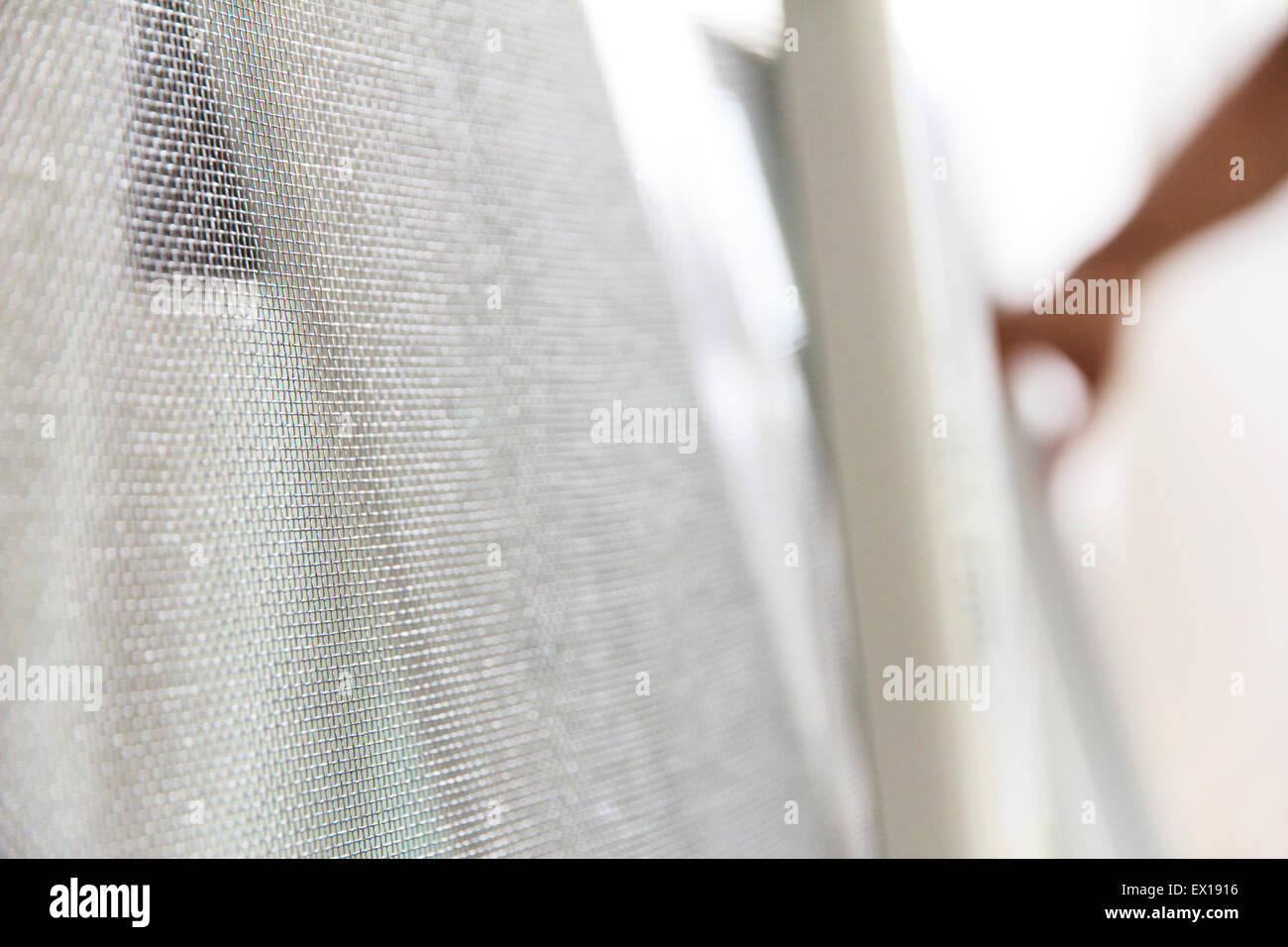 mosquito net and window background Stock Photo - Alamy