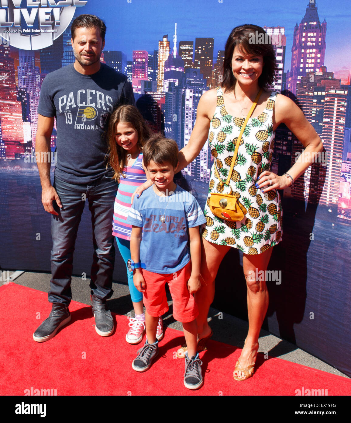 Marvel Universe LIVE! 2015 - Arrivals  Featuring: David Charvet, Brooke Burke, son and daughter Where: Inglewood, California, United States When: 02 May 2015 C Stock Photo