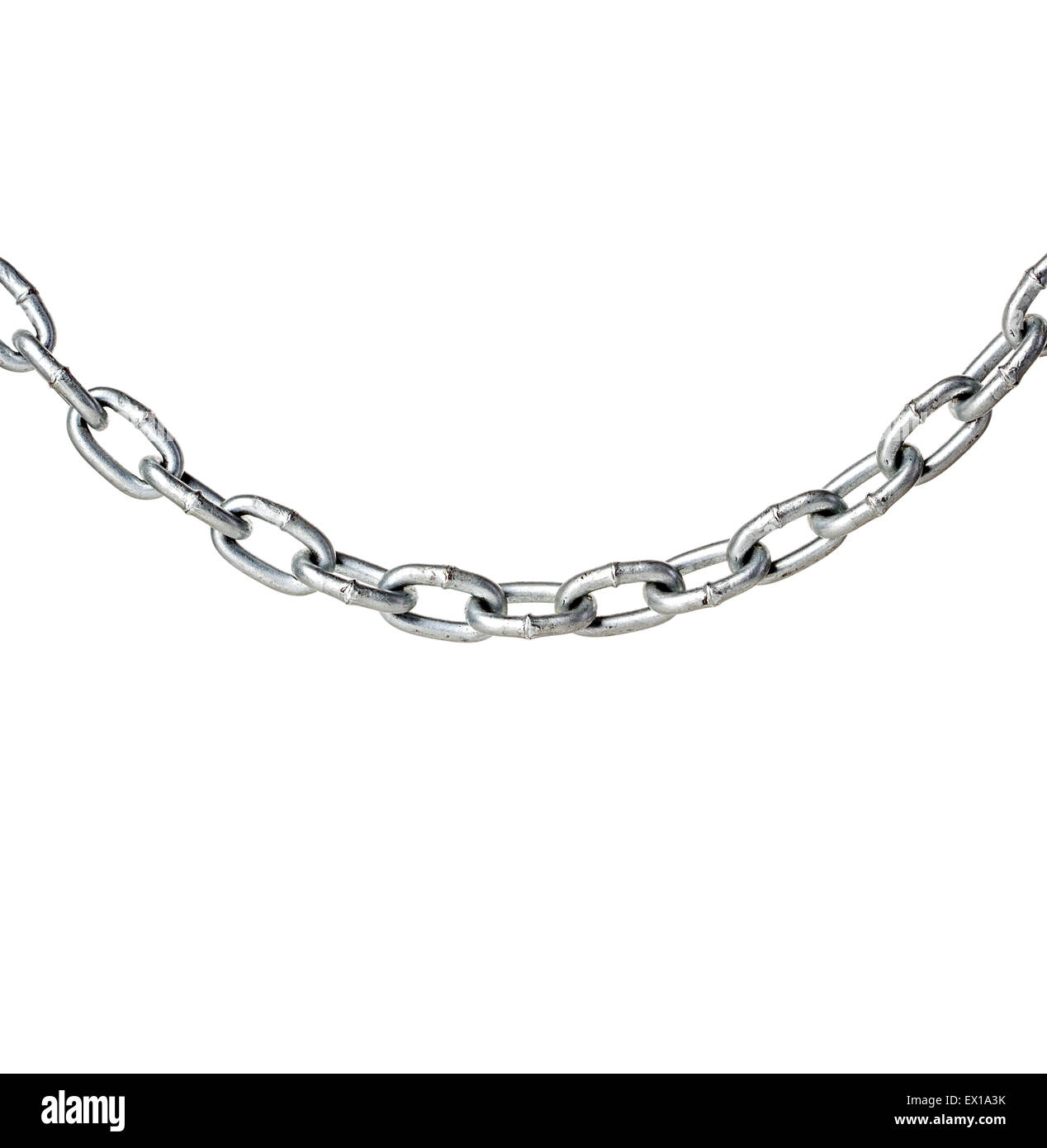 Metal chain isolated on white Stock Photo Alamy