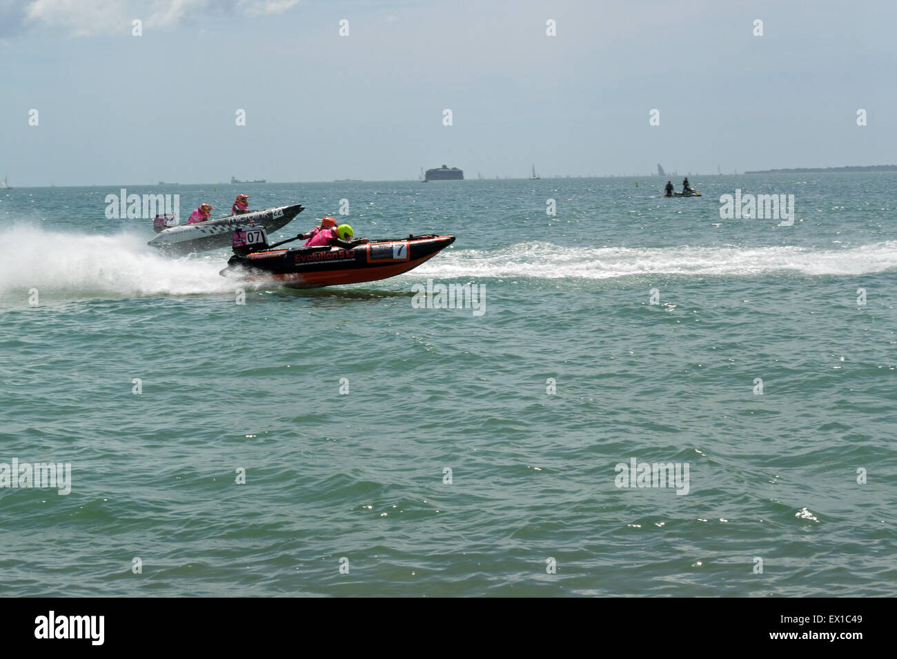 ThunderCats racing powerboat at Southsea, Portsmouth, UK Stock Photo