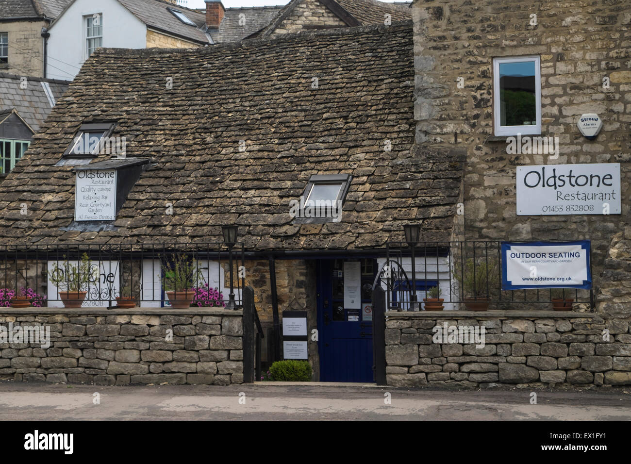 Nailsworth a small town in Gloucestershire Oldstone Restaurant Stock Photo