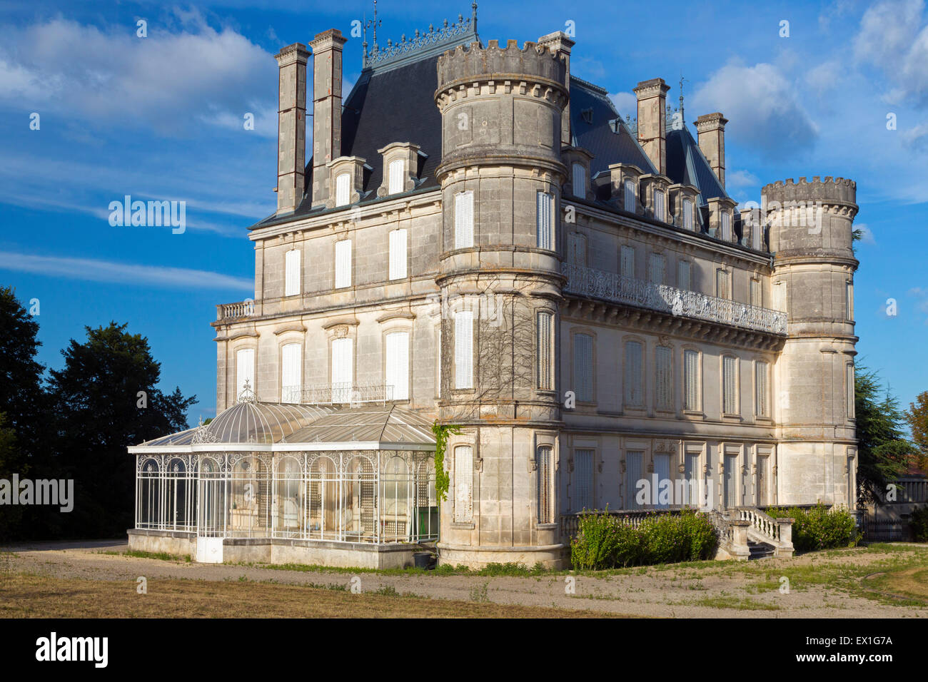 Abandoned French chateau near Bassac, Charente Maritime, south west