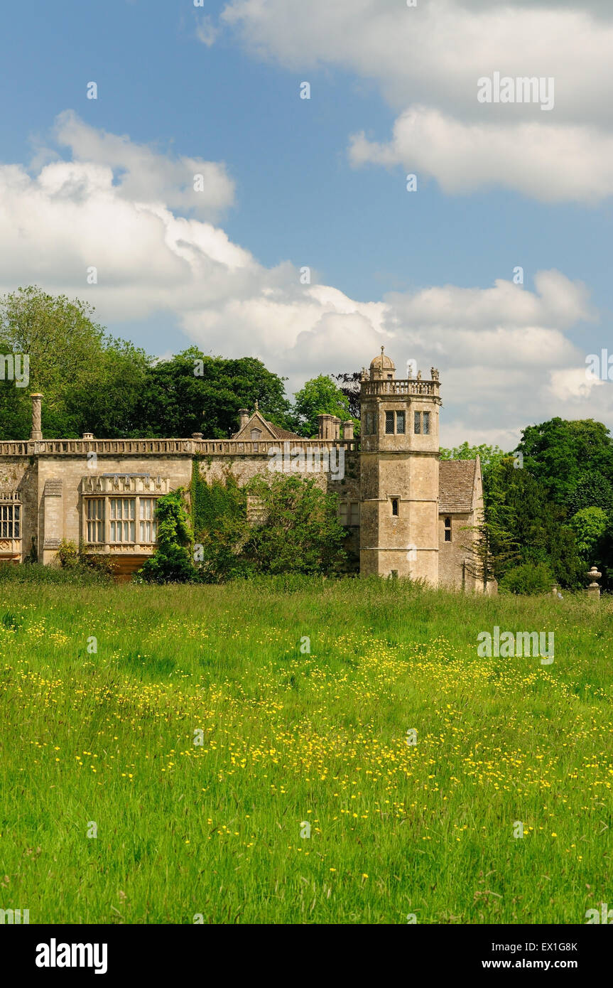 Lacock Abbey, as seen from a public road. Stock Photo