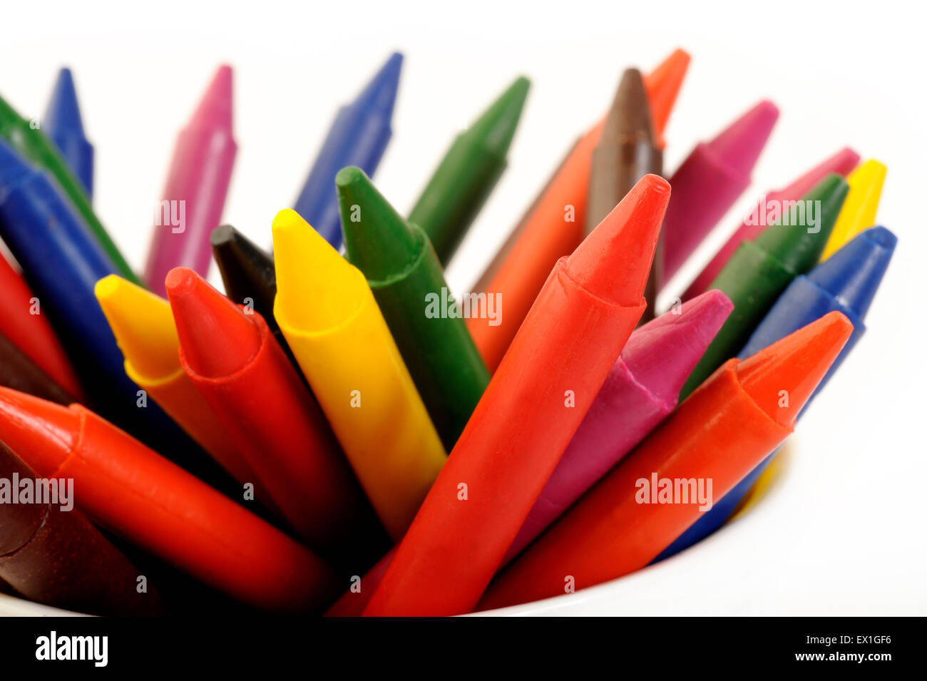 wax crayons Stock Photo