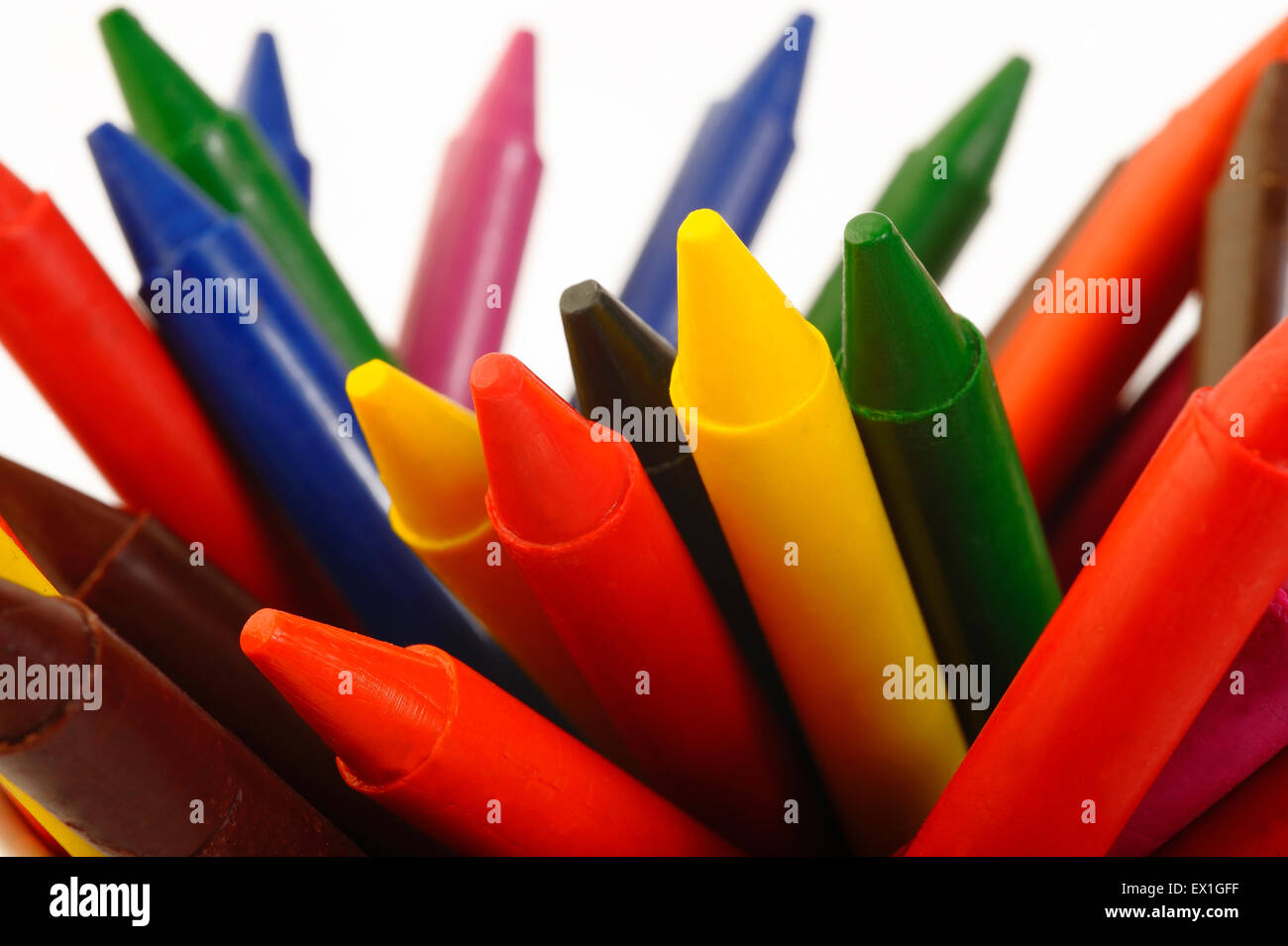 wax crayons Stock Photo