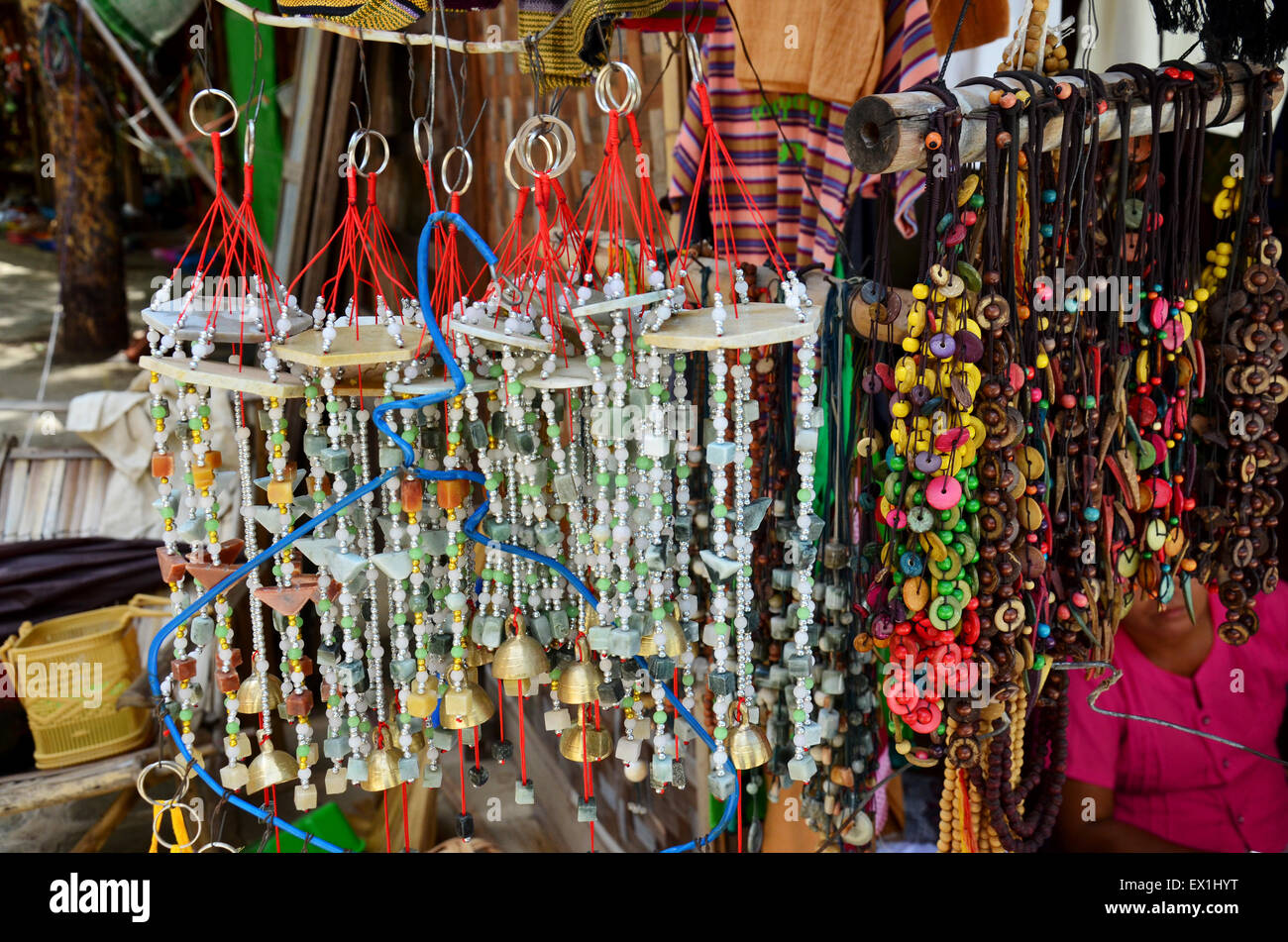 Souvenir shop for sale traveler at Htilominlo Temple is a Buddhist