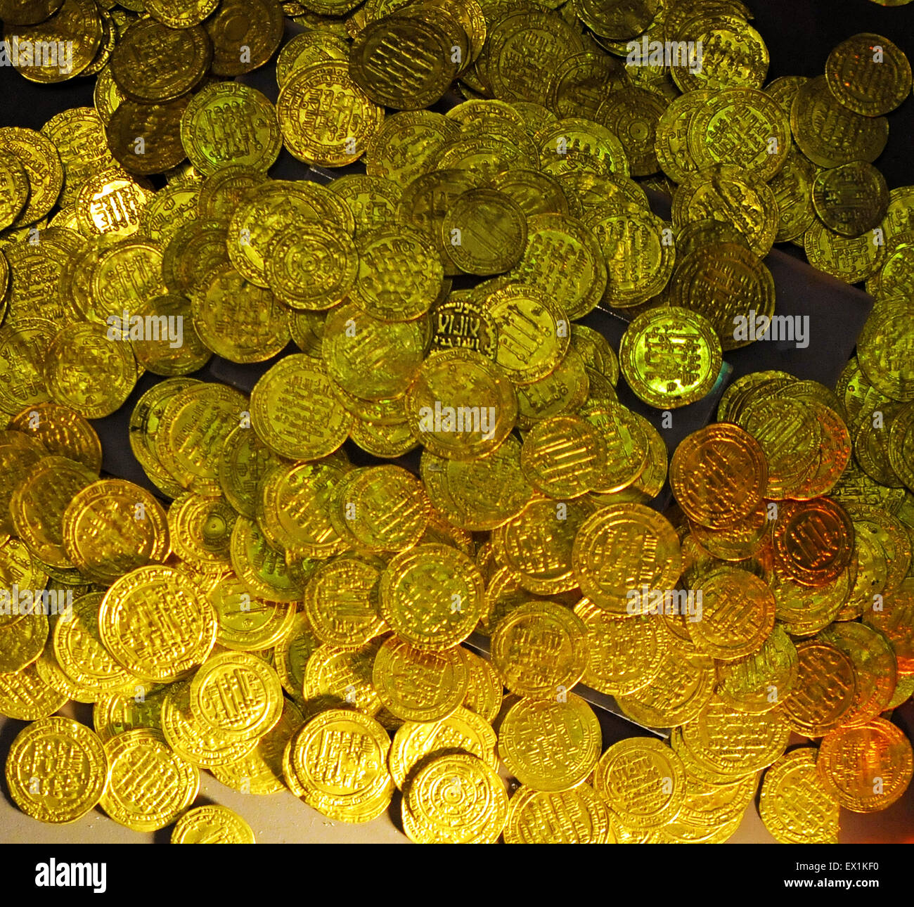 Treasure  of old coins Stock Photo