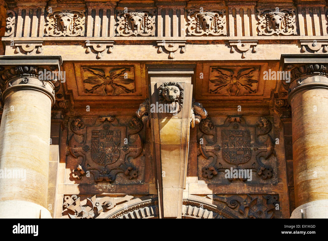 Architectural details at Wollaton Hall, Nottingham, England. Stock Photo