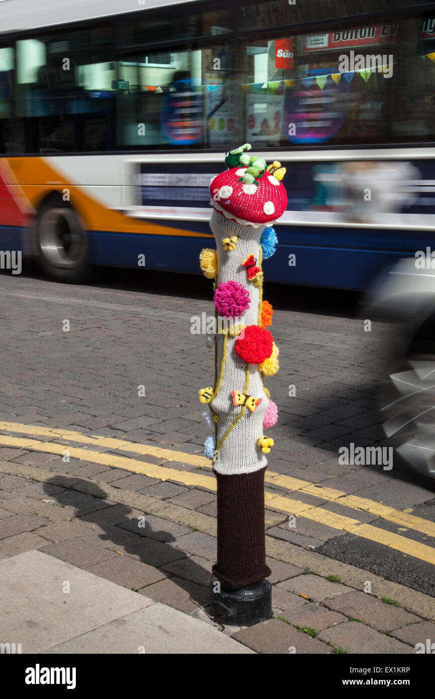 Westhoughton, Lancashire, UK 4th July, 2015 Yarn Bombing Festival. WCN