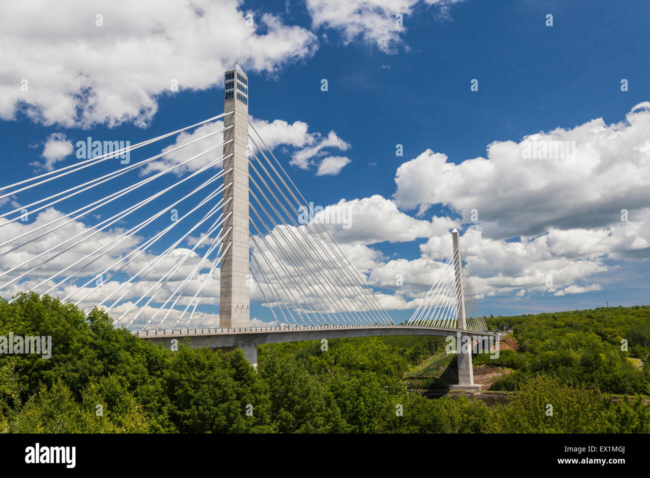 The cablestayed Penobscot Narrows Bridge and Observatory, Maine, is