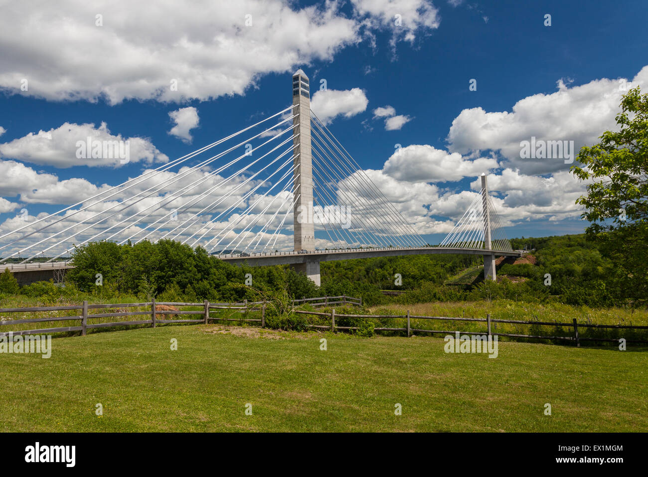 The cablestayed Penobscot Narrows Bridge and Observatory, Maine, is