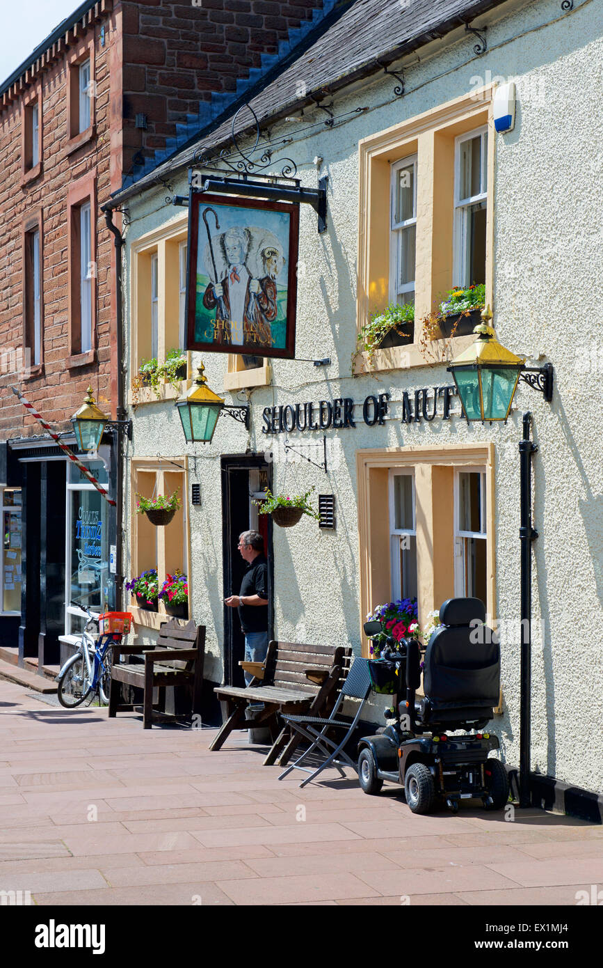 Man standing in doorway of the Shoulder of Mutton Pub, Brampton