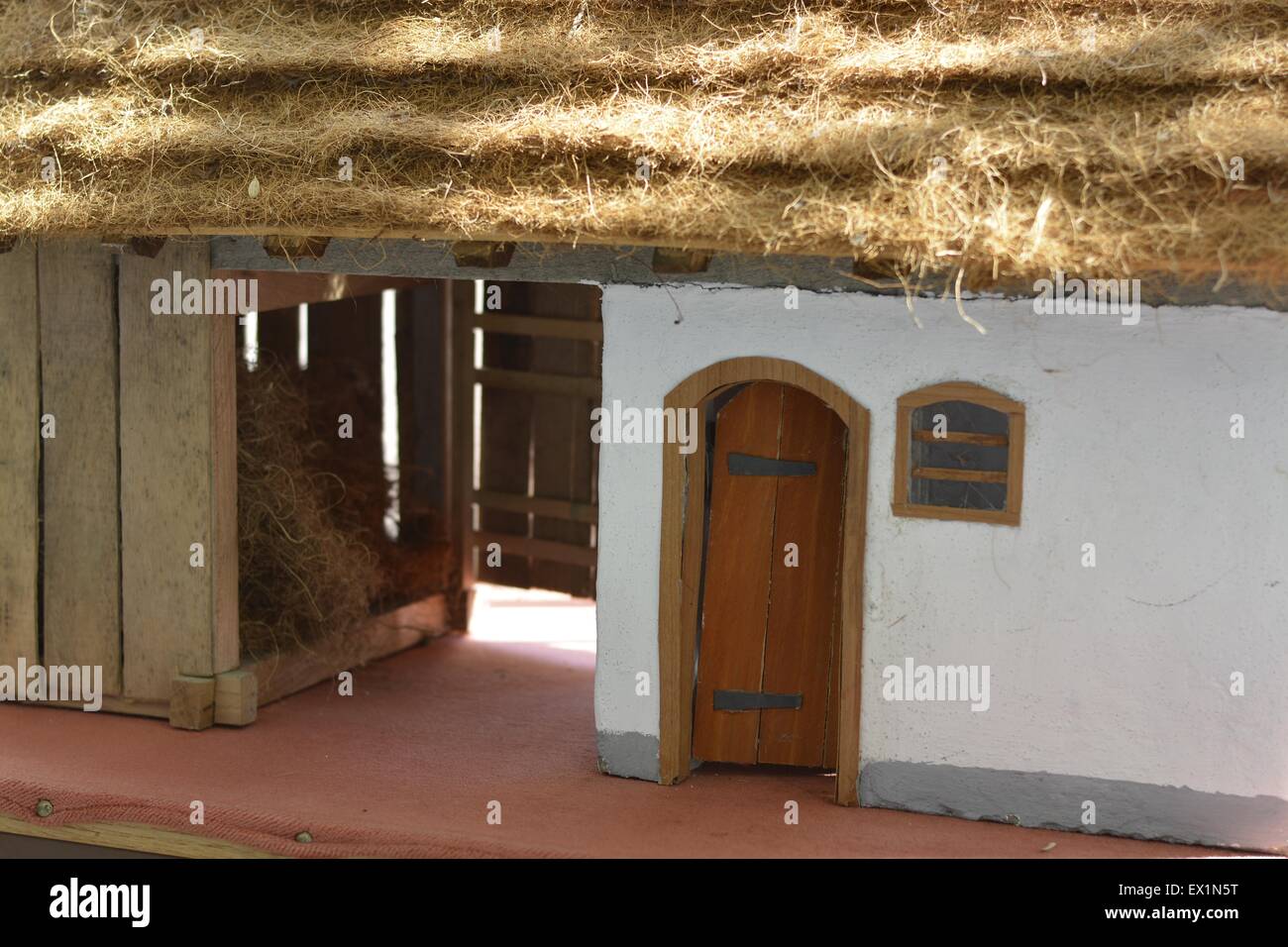 Scale model farmhouse Stock Photo