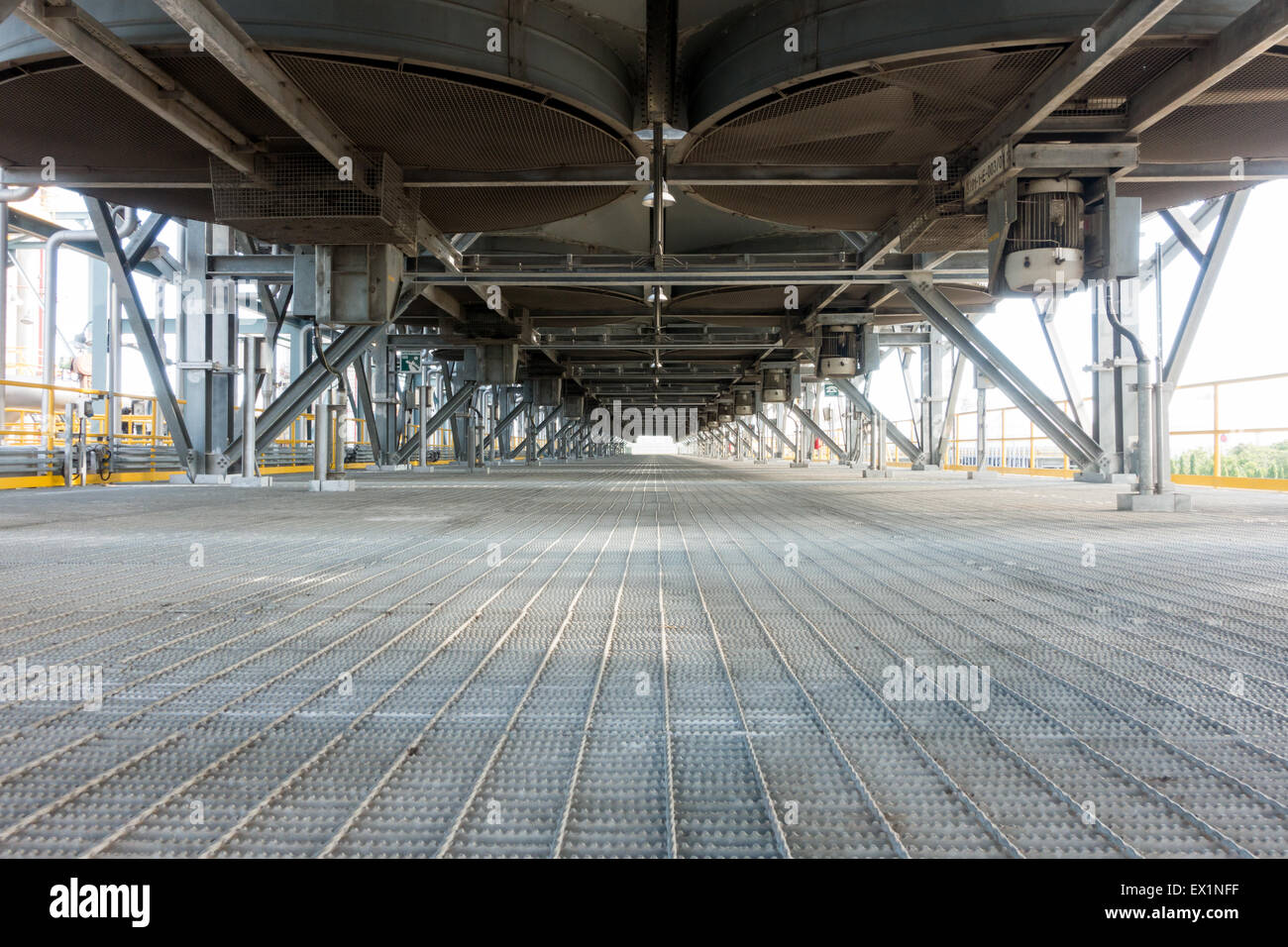 Petrochemical Plant Air Cooled Heat Exchanger Stock Photo