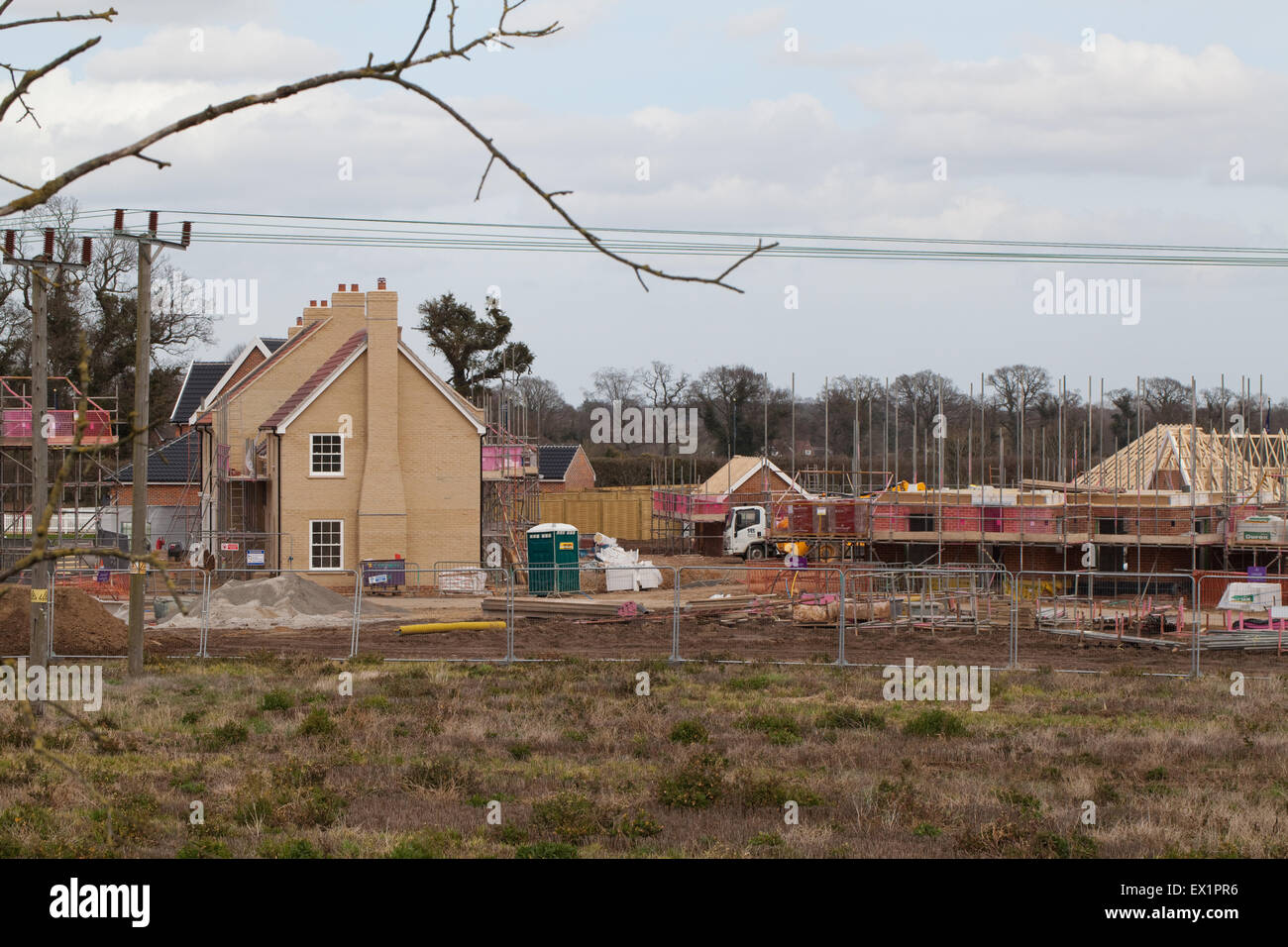 New Housing Development. Wroxham. Broadland. Norfolk. Greenfield site