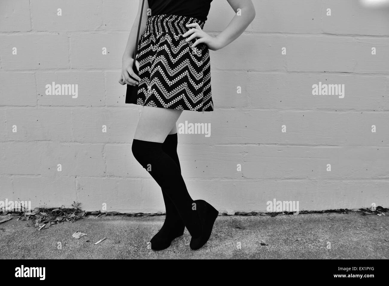 Posing in an alleyway. Stock Photo