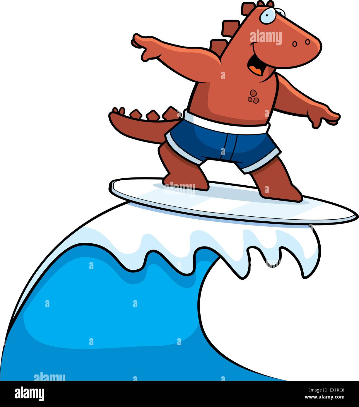 A happy cartoon dinosaur surfing and smiling Stock Vector Image & Art - Alamy A happy cartoon dinosaur surfing and smiling Stock Vector Image & Art - Alamy
