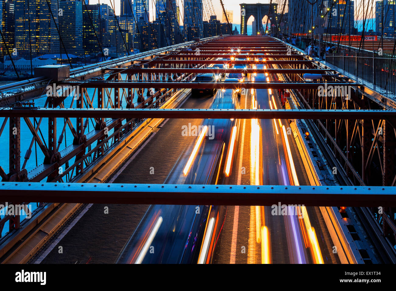 Bright lights of New York City at night Stock Photo - Alamy
