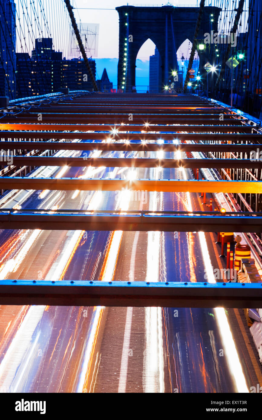 Bright lights of New York City at night Stock Photo - Alamy