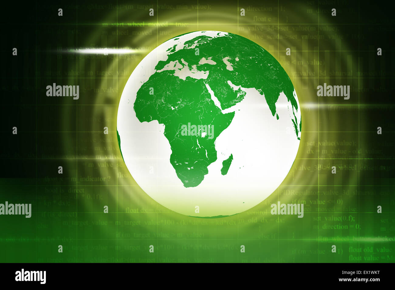 Abstract green background with Earth Stock Photo - Alamy