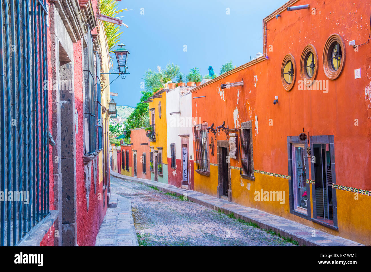 Street view of San Miguel de Allende , Mexico Stock Photo Alamy Street view of San Miguel de Allende , Mexico Stock Photo Alamy