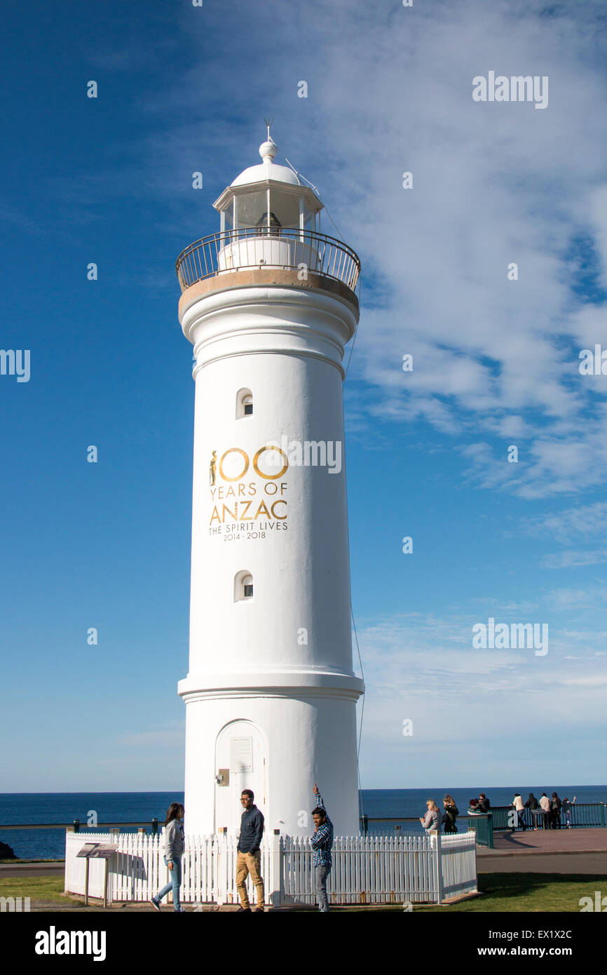 Kiama Light, also known as Kiama Harbour Light, is an active lighthouse in Kiama, New South Wales, Australia. Stock Photo