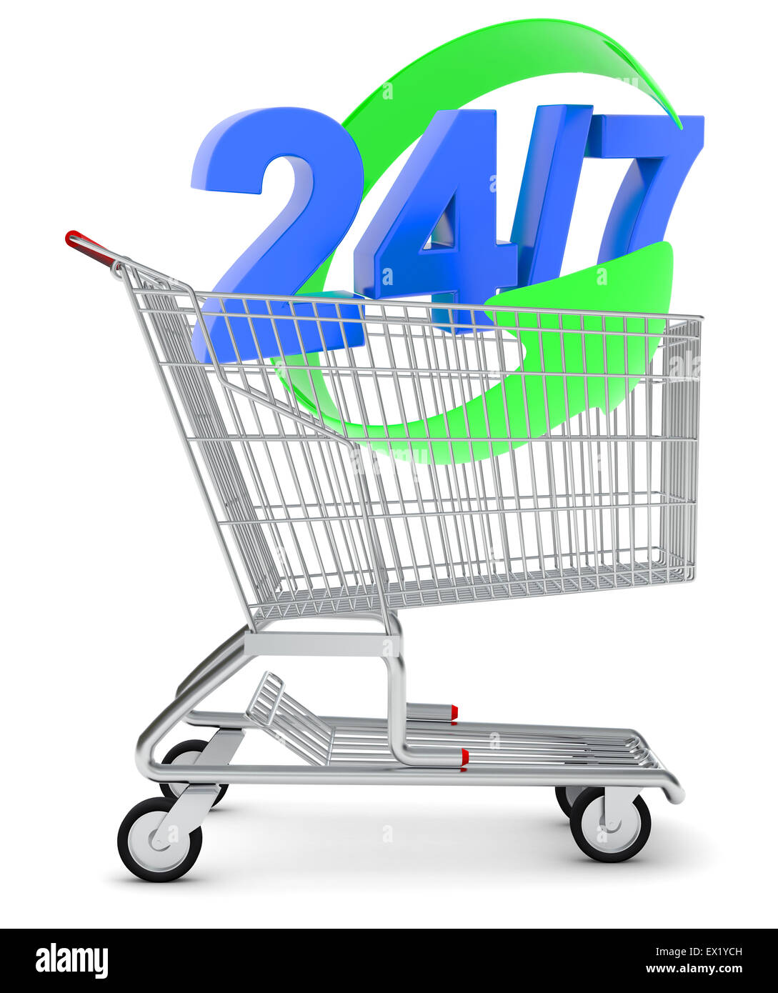 Numbers in shopping cart Stock Photo Alamy