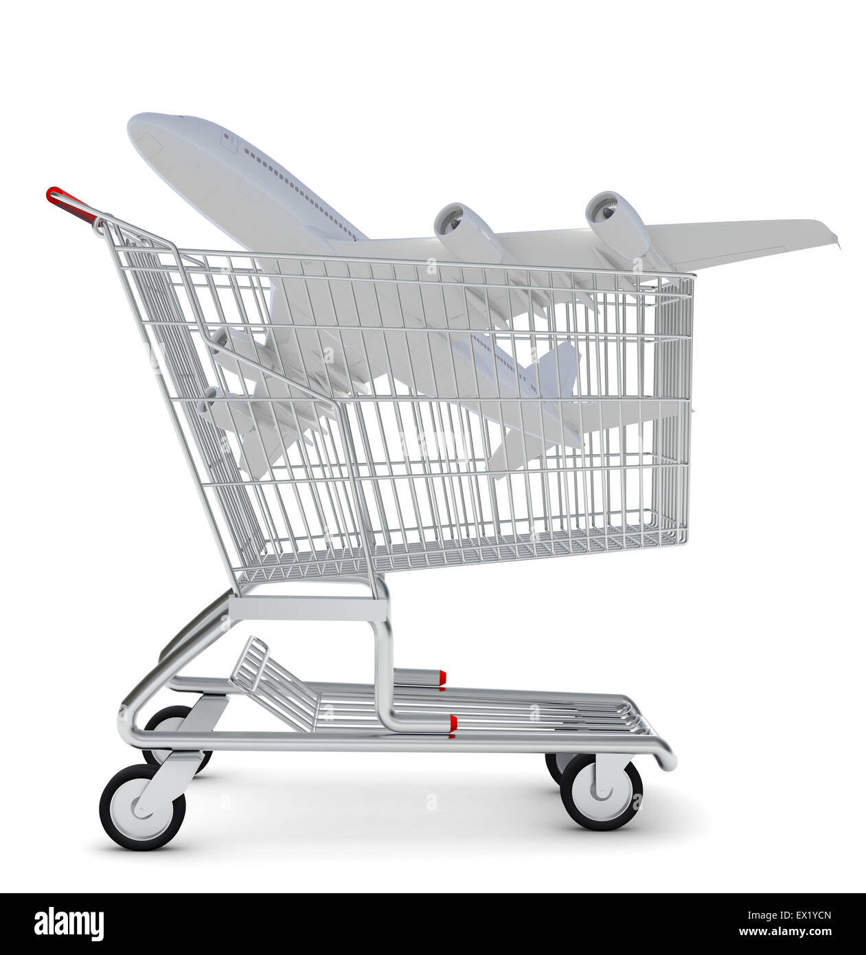 Jet in shopping cart Stock Photo Alamy