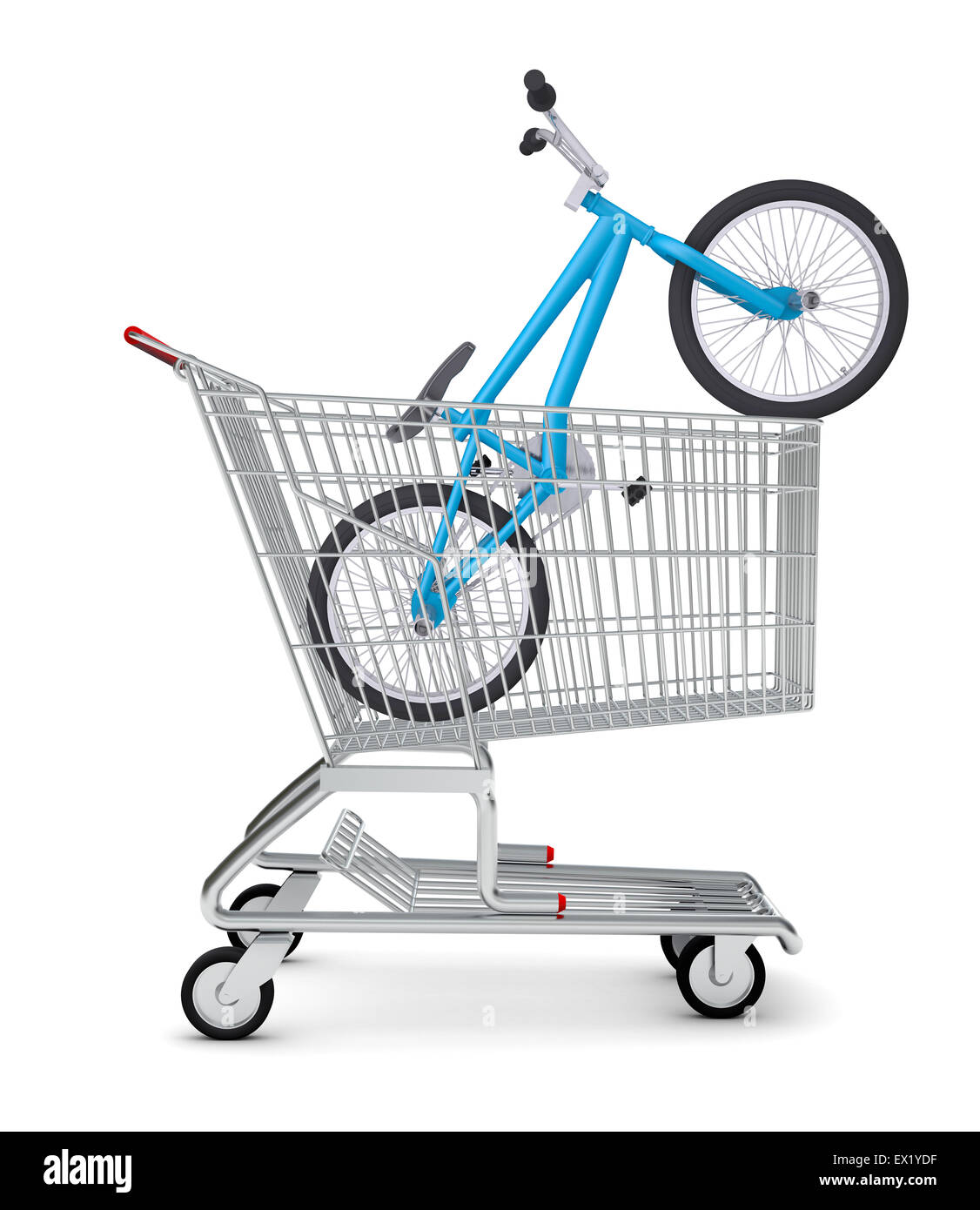 Bike in shopping cart Stock Photo Alamy