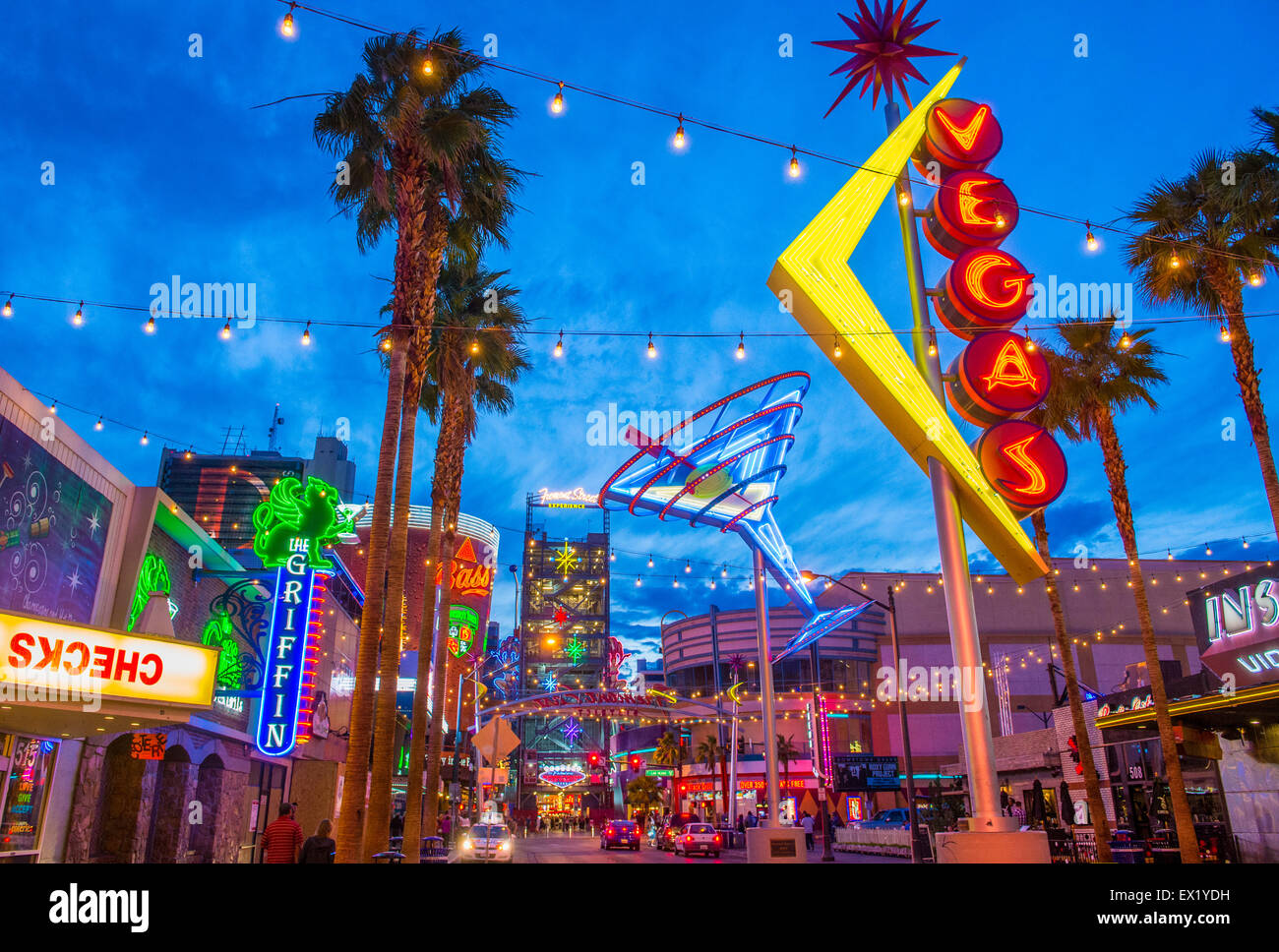 The Fremont Street Experience in Las Vegas, Nevada. Stock Photo
