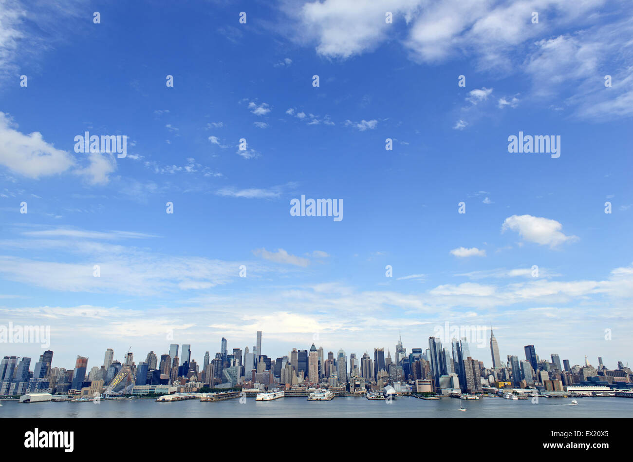 Manhattan skyline and Hudson River, New York City Stock Photo - Alamy