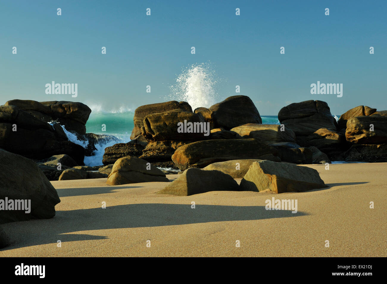 Durban, KwaZuluNatal, South Africa, landscape, exposed rocks on