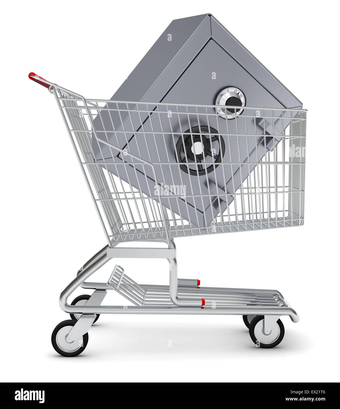 Safe in shopping cart Stock Photo Alamy