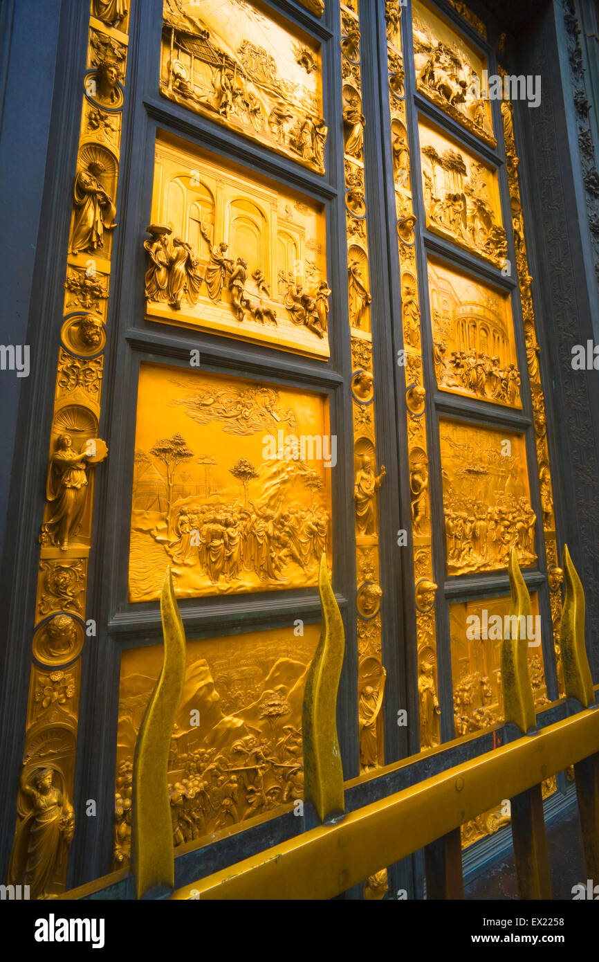 East Bronze door of the Baptistry, Piazza del Duomo, Florence, Italy