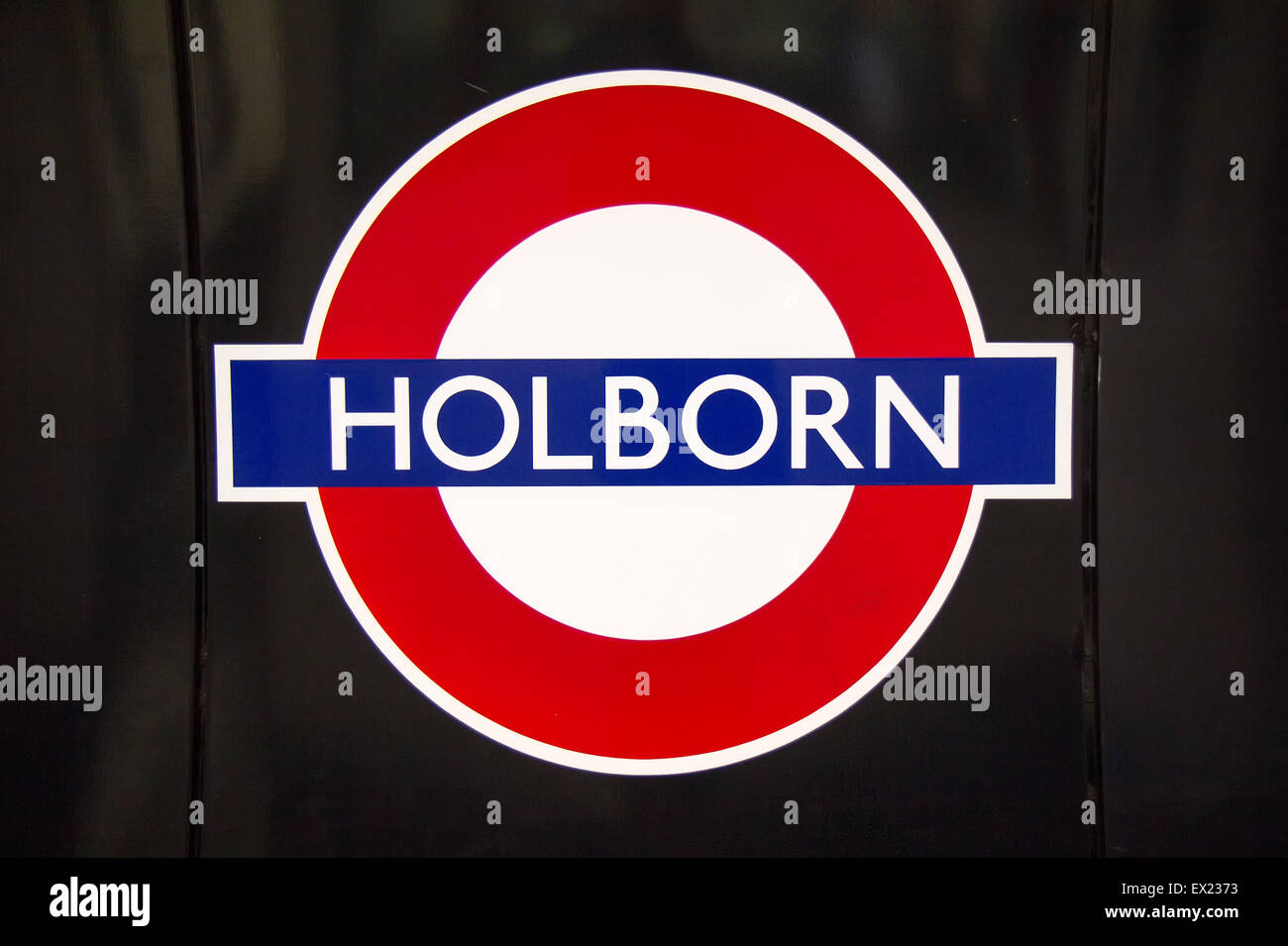 Metro station sign Holborn on the central and piccadilly line in London