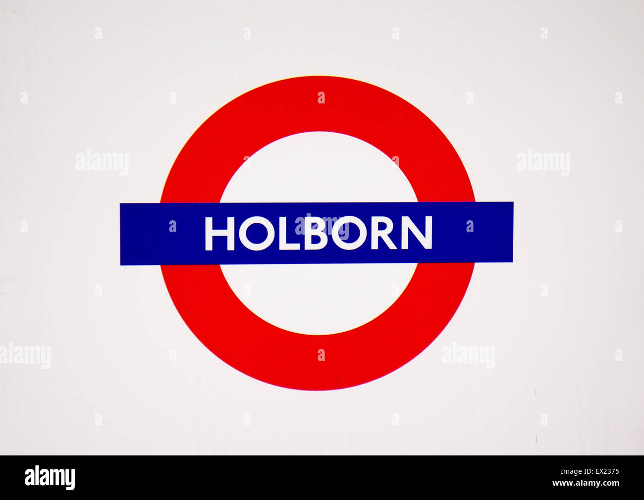 Metro station sign Holborn on the central and piccadilly line in London
