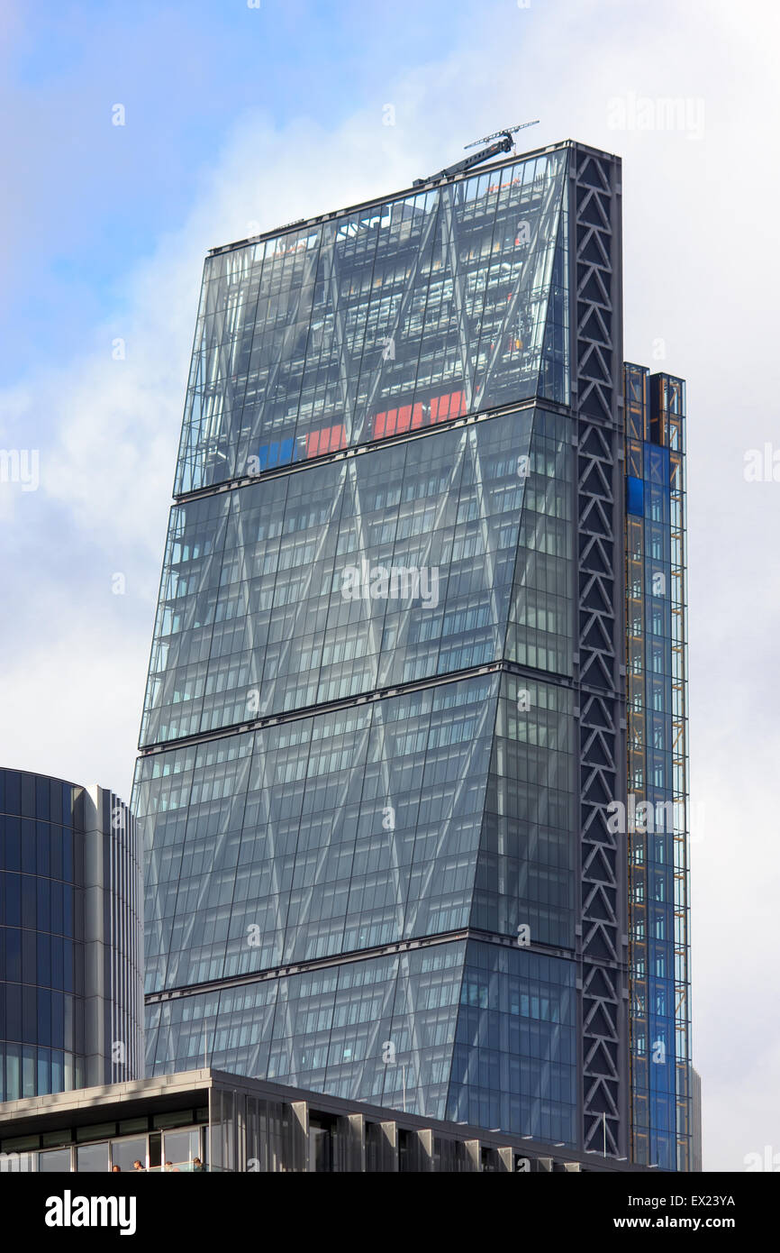 The 738 feet (225 metre) wedge shape Leadenhall Building, also known as 122 Leadenhall and the Cheesegrater Stock Photo