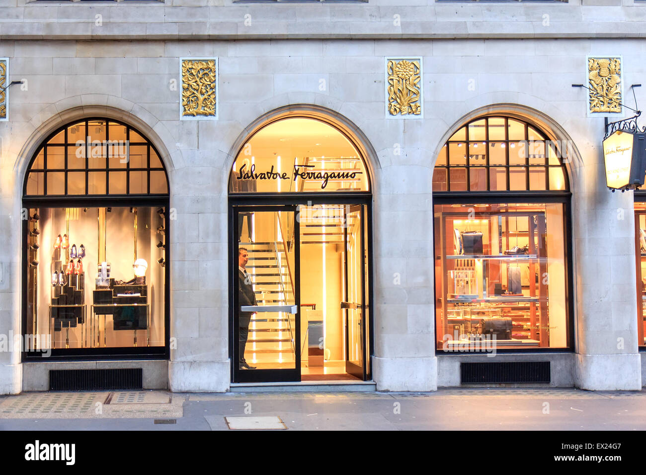 Salvatore Ferragamo luxury store in London, a brand made famous in the  1920s as the shoemaker to Hollywood stars Stock Photo - Alamy