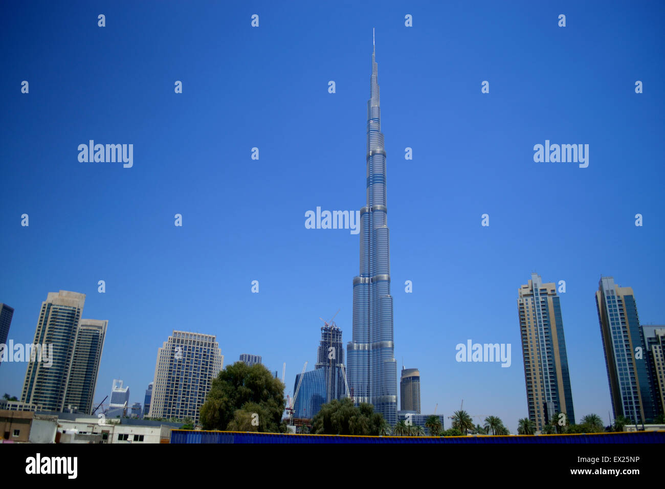 The Burj Khalifa - Dubai Stock Photo