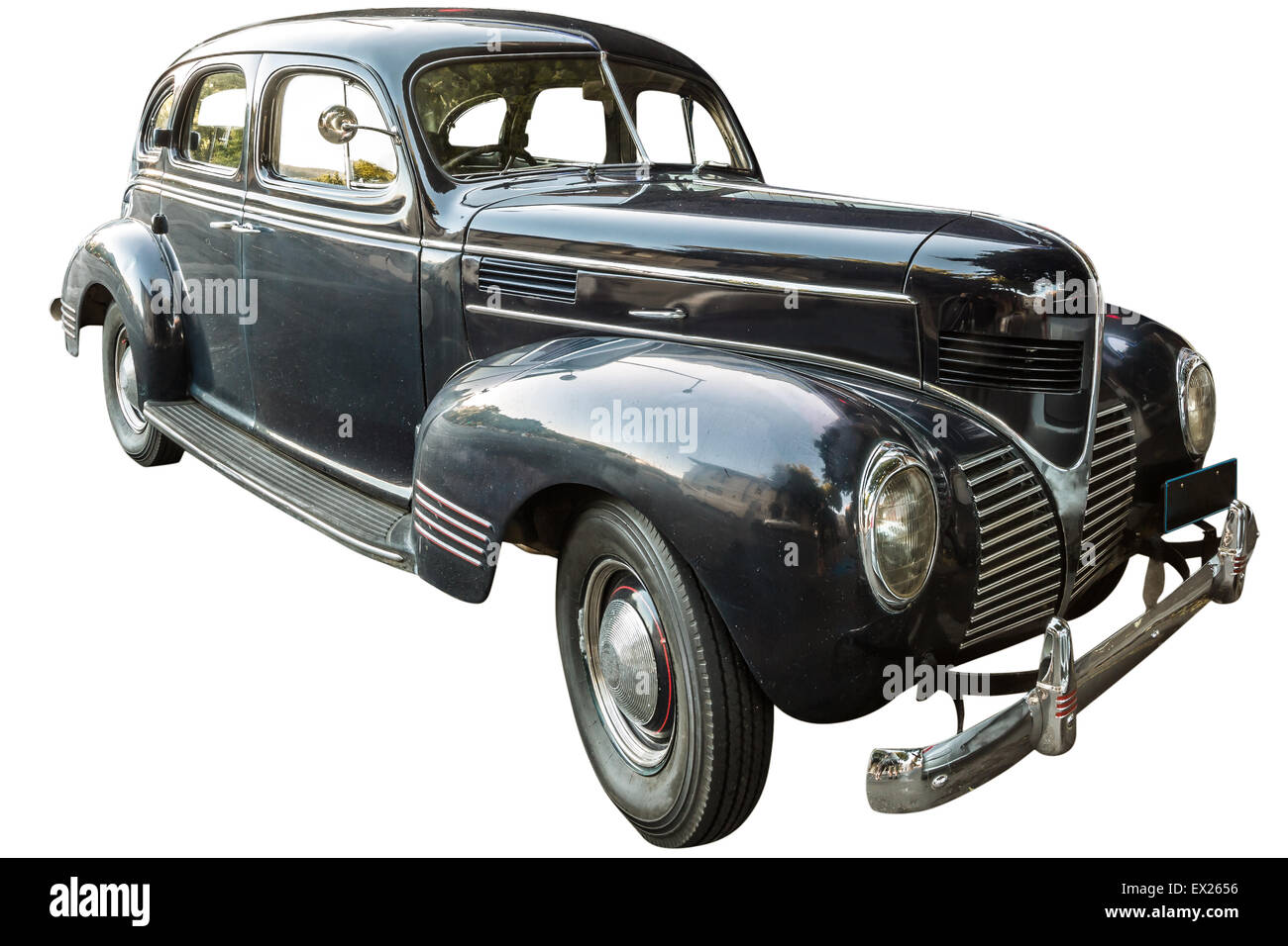 Side View Of Dodge Four Door Sedan 1939 Vintage Luxury Car