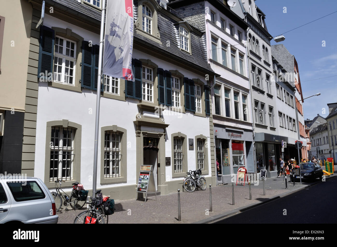 The birthplace of Karl Marx in Trier, Germany, is now a museum dedicated to his life and work. Stock Photo