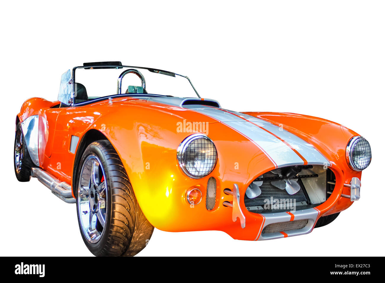 The AC Cobra, sold as the Ford Shelby AC Cobra 427 in the United States on white background. Stock Photo