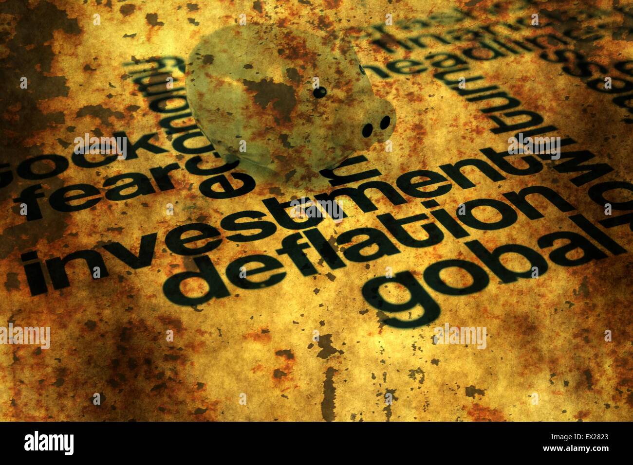 Investment and deflation grunge concept Stock Photo Alamy