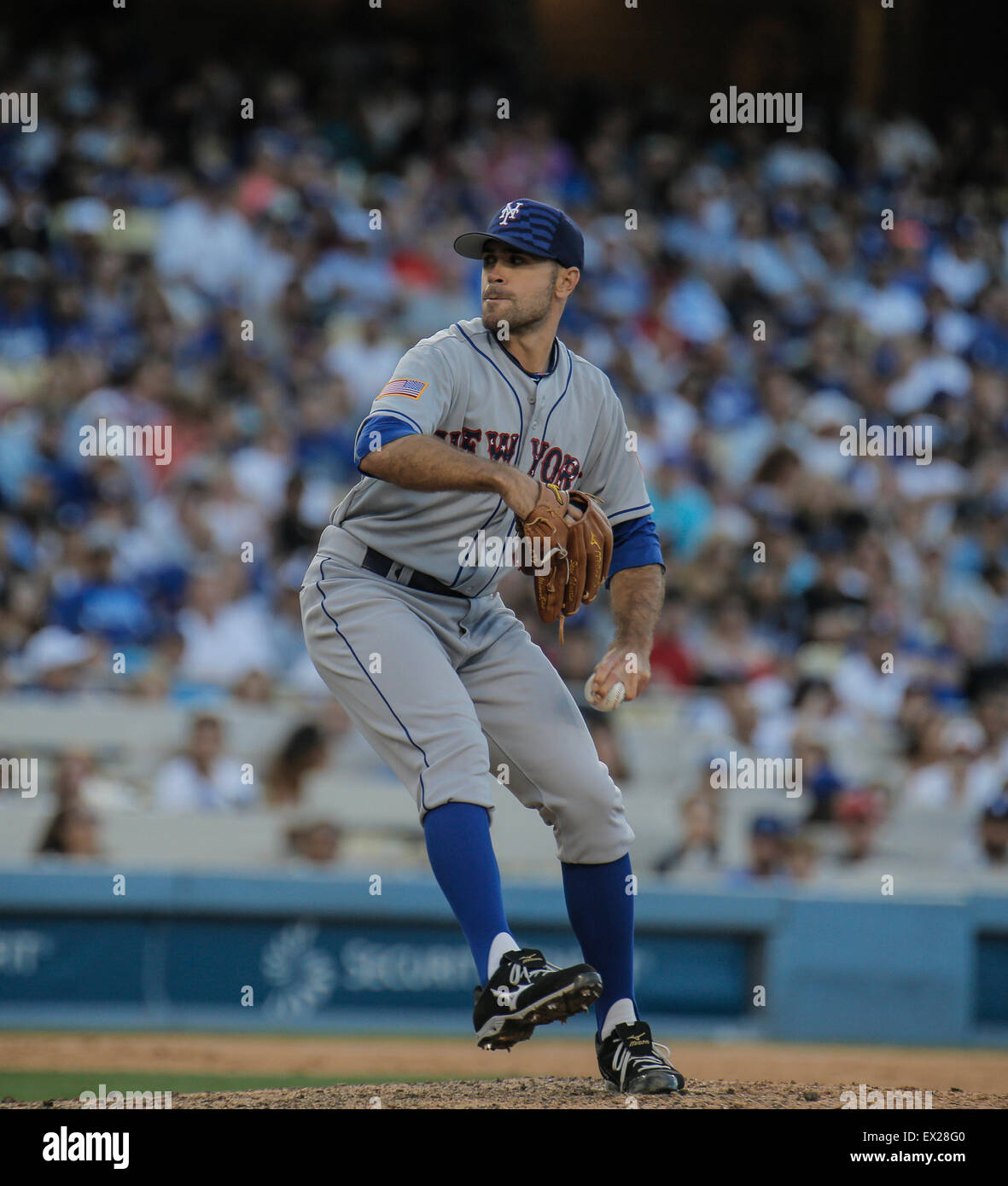Los Angeles USA CA. 04th July, 2015. NY Mets during MLB game between LA Dodgers and NY Mets at Dodgers Stadium Los Angeles Calif. Thurman James/CSM/Alamy Live News Stock Photo
