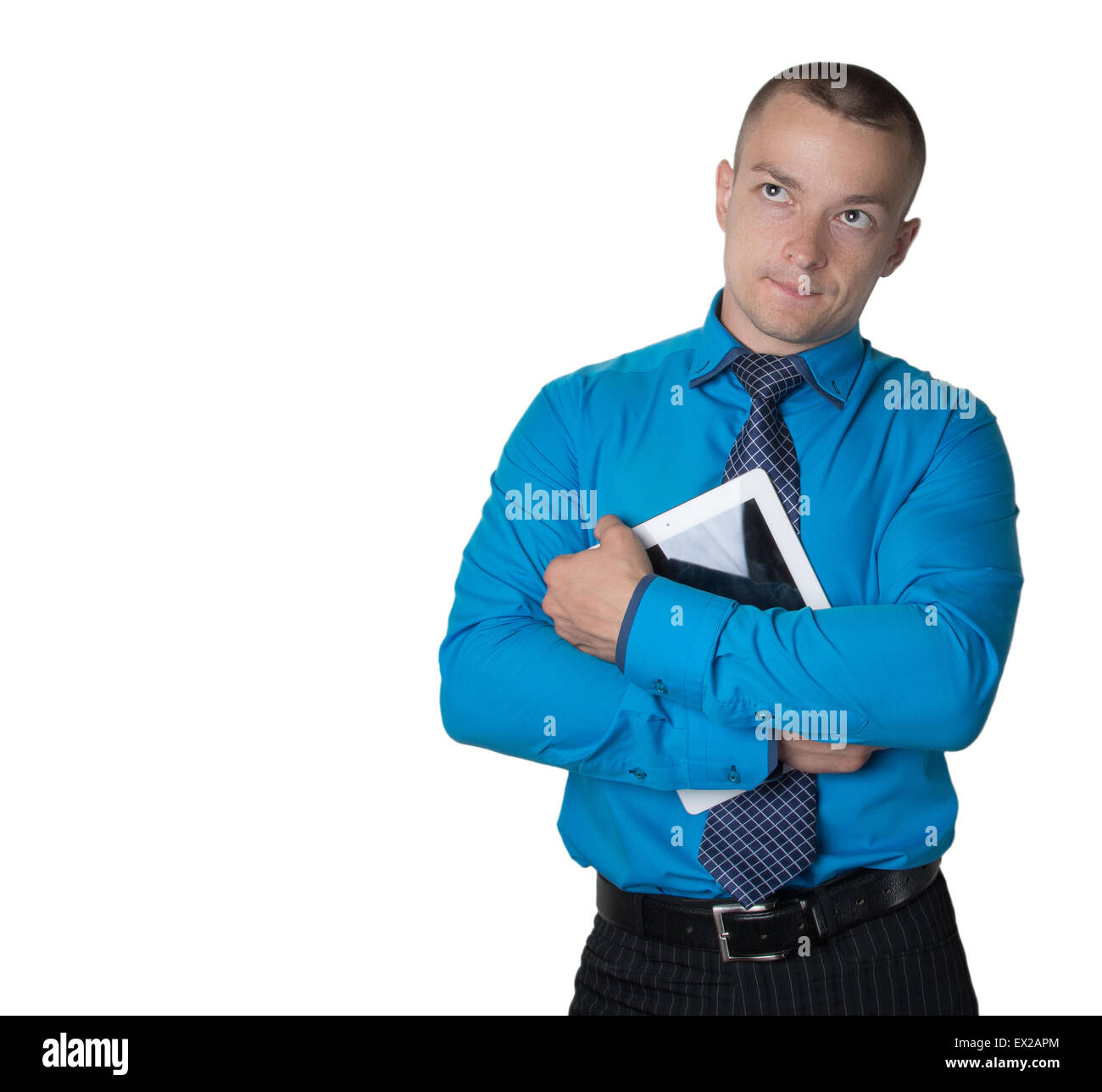 thoughtful office worker Stock Photo Alamy