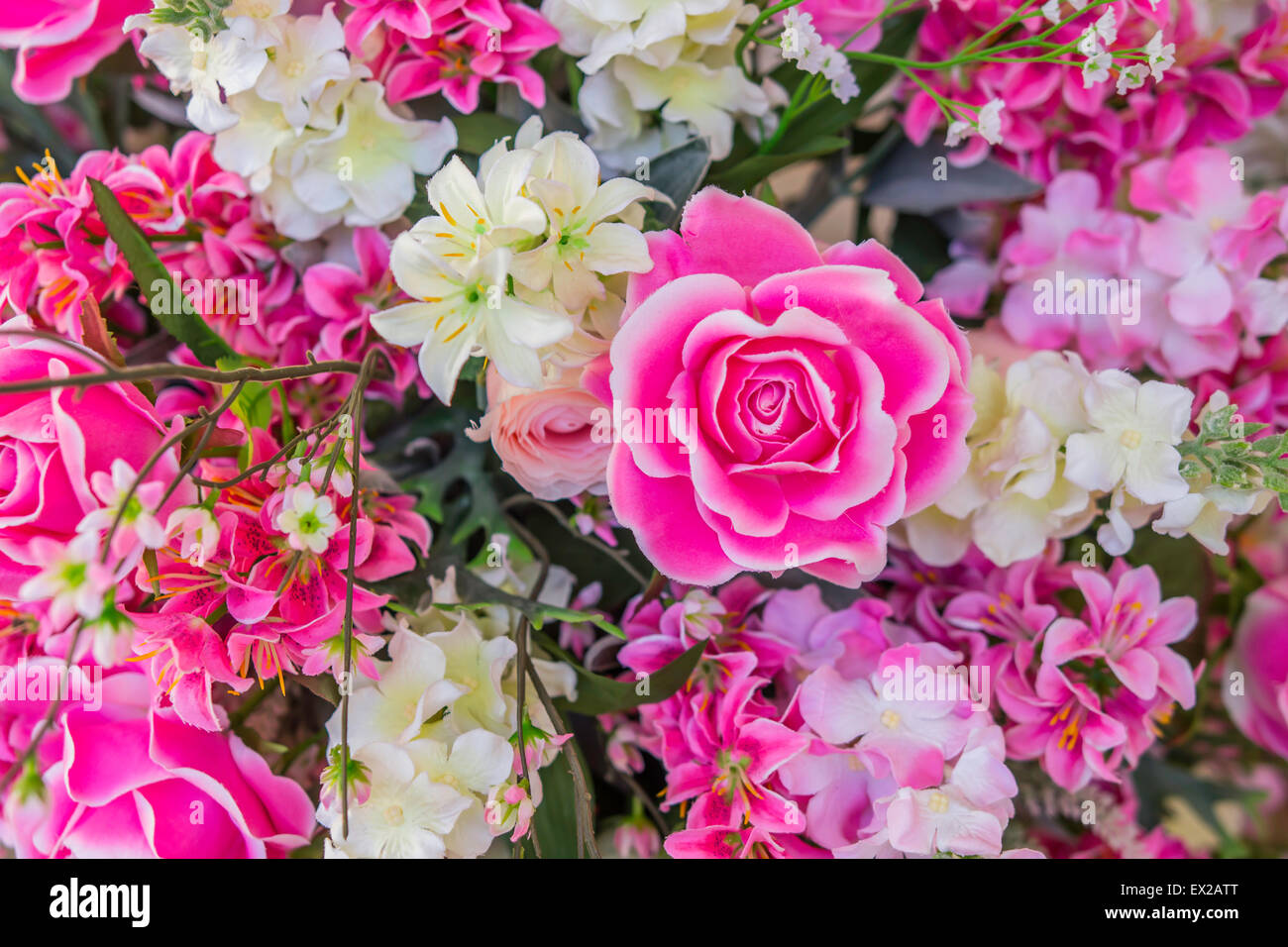 artificial flowers bloom Stock Photo Alamy